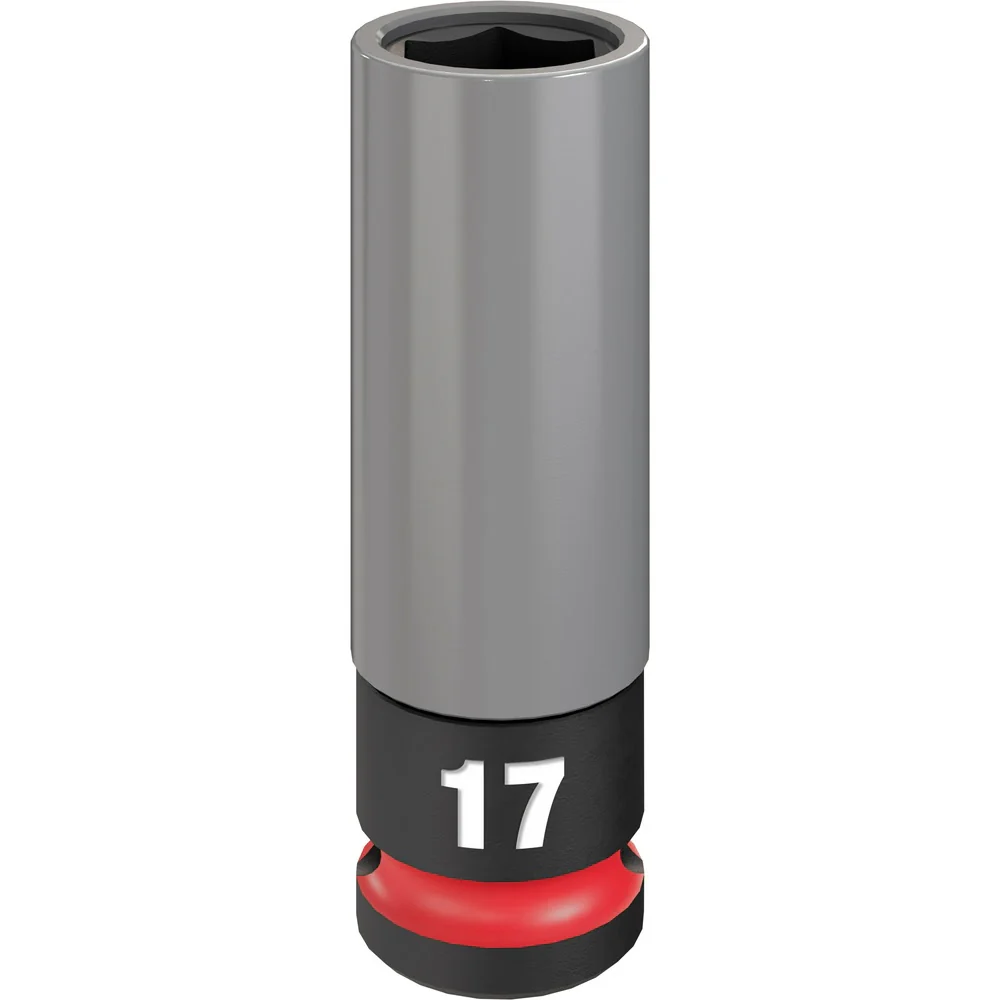 Milwaukee 49-66-7802 SHOCKWAVE Impact Duty 1/2 Drive 17MM Metric Lug Nut Wheel Socket - Moutools