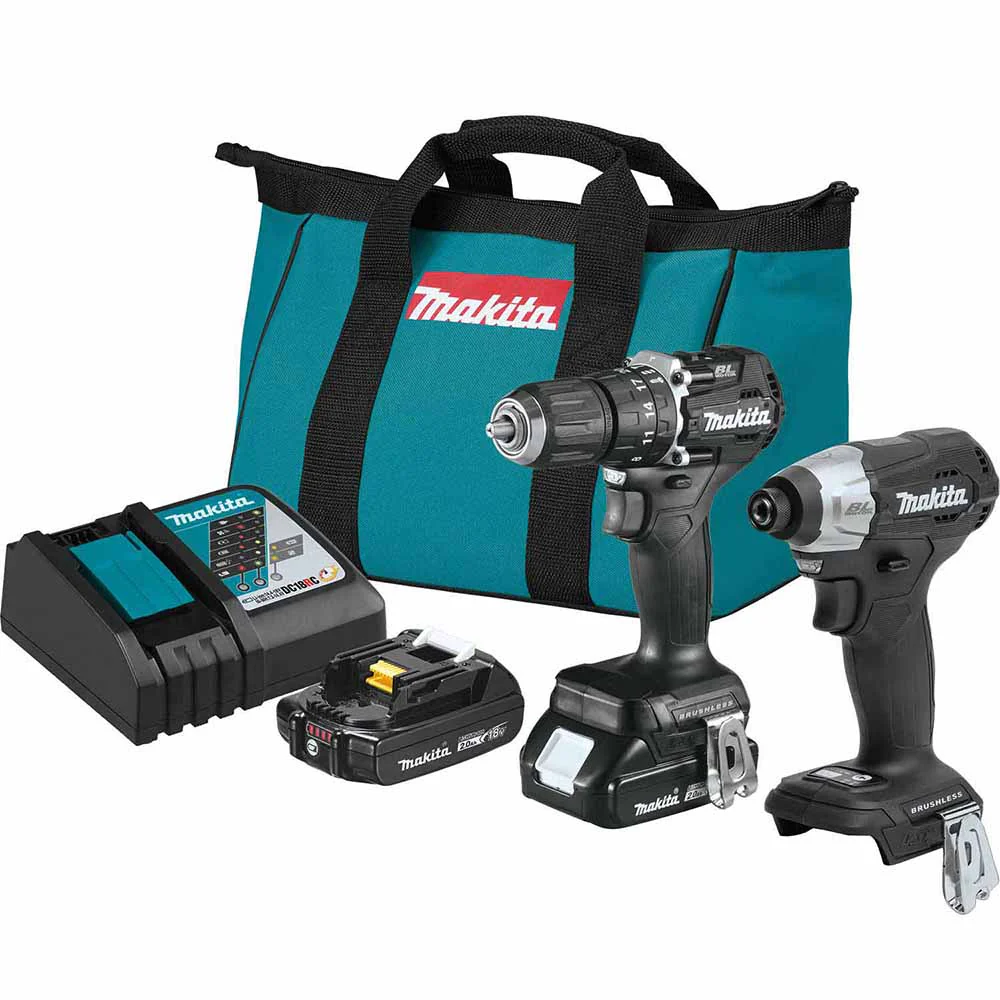 Makita CX205RB 18V LXT Lithium-Ion Sub-Compact Brushless Cordless 2-Pc. Combo Kit (2.0Ah) - Moutools