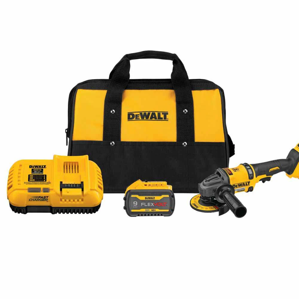 DeWalt DCG440X2 60V MAX* 7 in. Brushless Cordless Grinder with Kickback Brake Kit - Moutools