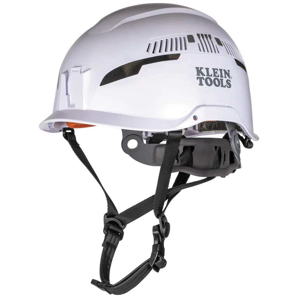 Klein 60565 Safety Helmet, Type-2, Vented Class C, White - Moutools