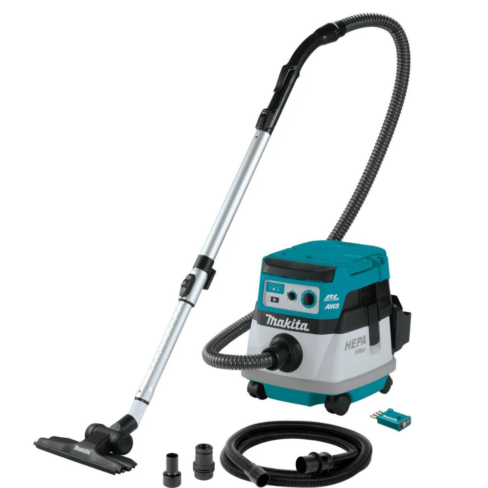 Makita XCV22ZU 36V (18V X2) LXT Brushless 2.1 Gallon HEPA Filter Dry Dust Extractor/Vacuum, AWS, Tool Only - Moutools