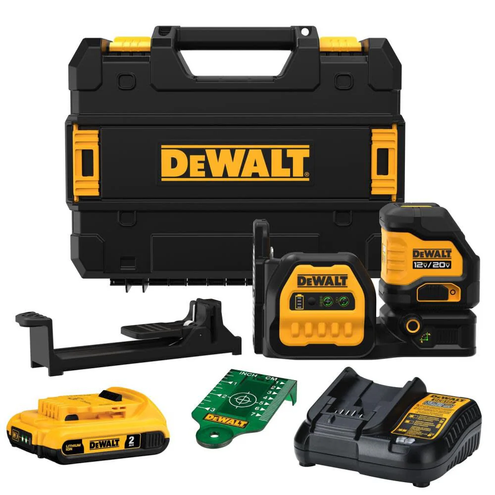 DeWalt DCLE34020G 20V Cross line Laser Kit w/ Battery - Moutools