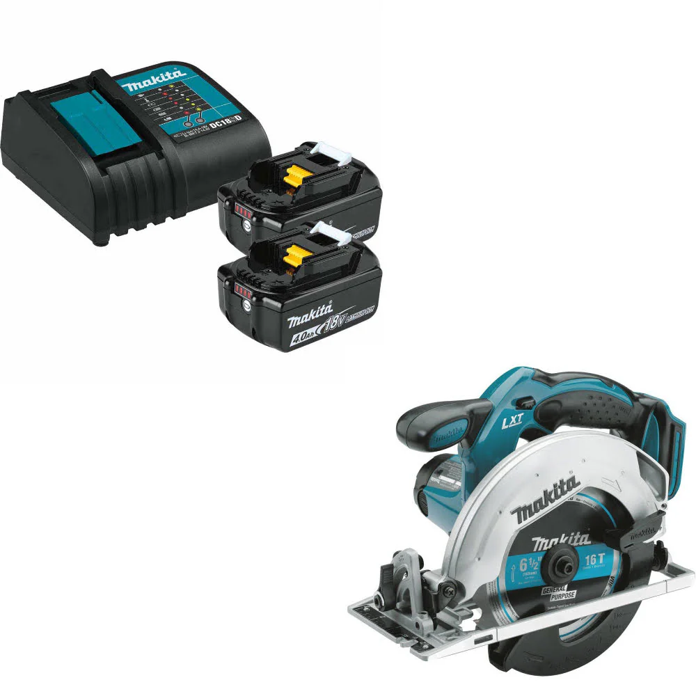 Makita BL1840BSC2 18V LXT Li-Ion Starter Pack W/ FREE XSS02Z 18V LXT Circ Saw - Moutools