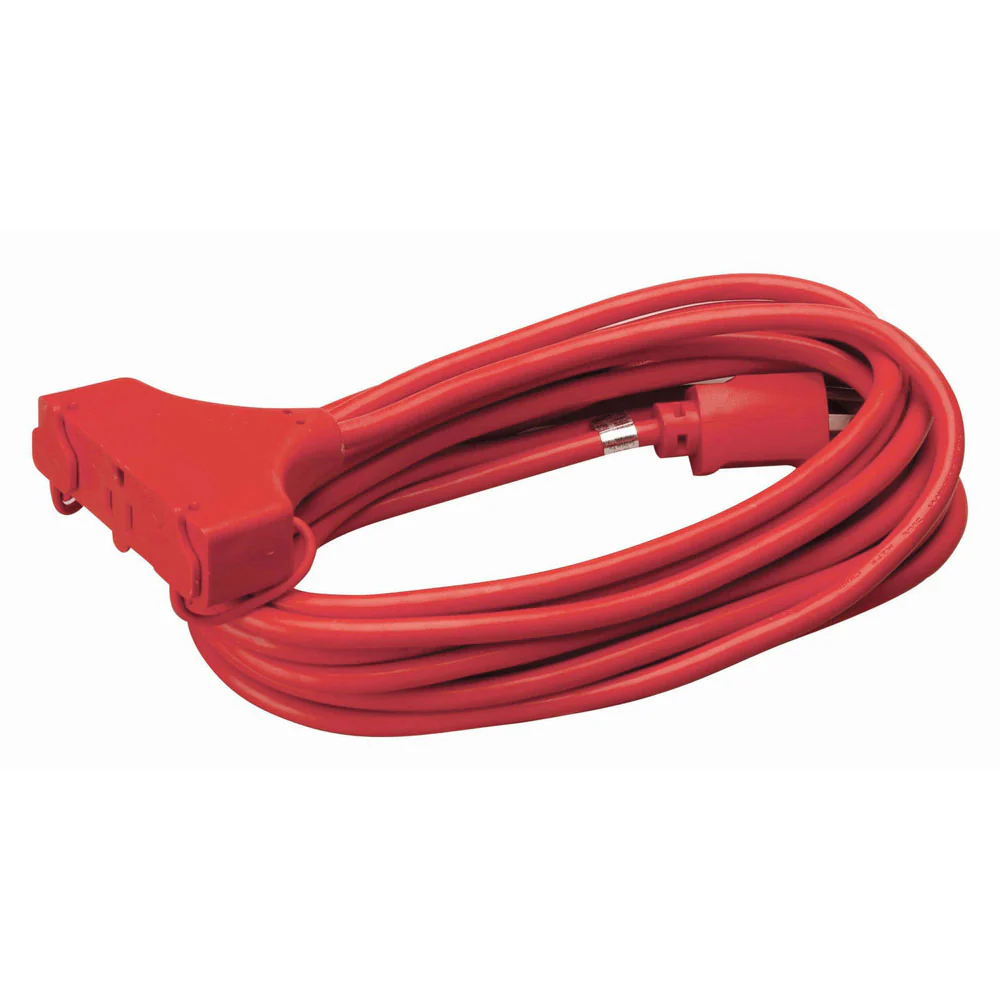 Southwire 4217SW8804 25' SJTW 14/3 Three-Way Power Block (Red) - Moutools