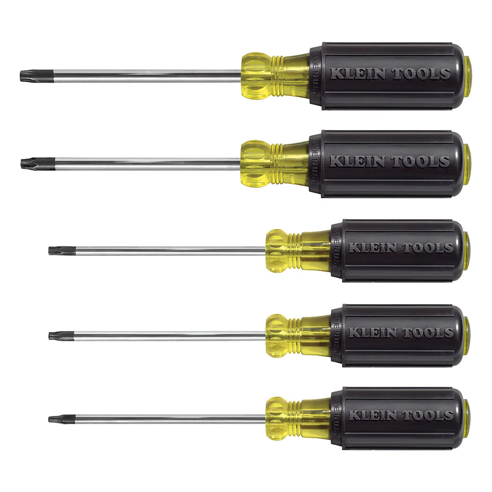 Klein 19555 Screwdriver Set, TORX Cushion Grip, 5-Piece - Moutools