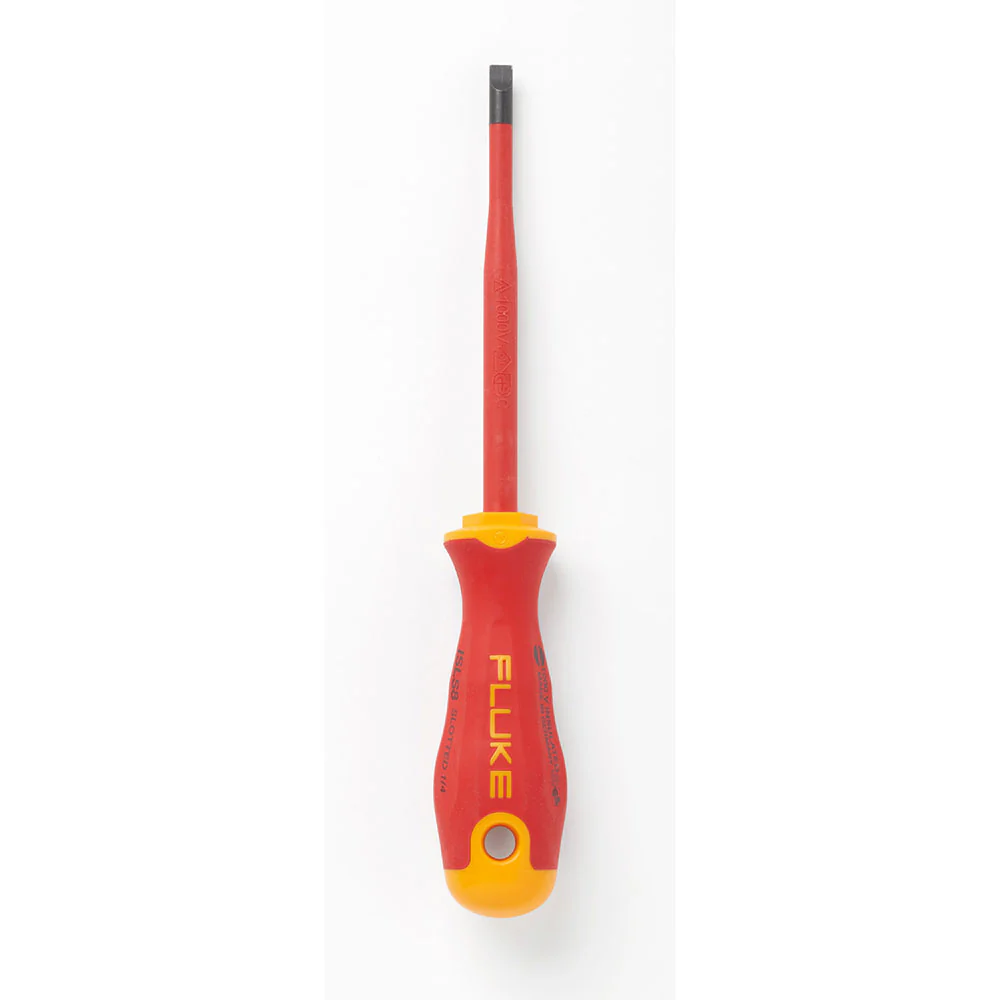Fluke 5067298 ISLS8 Insulated Slotted Screwdriver, 1/4 x 5