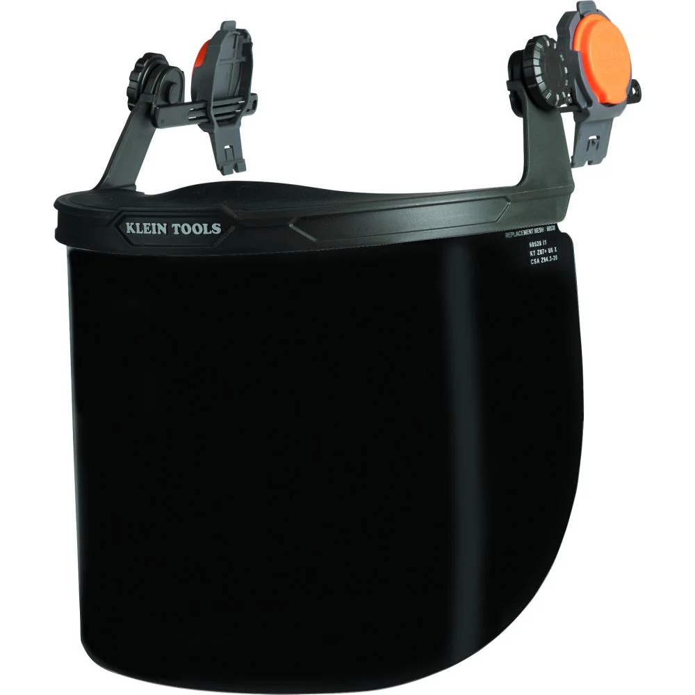 Klein 60529 Face Shield, Full Brim Hard Hat, Gray Tint - Moutools