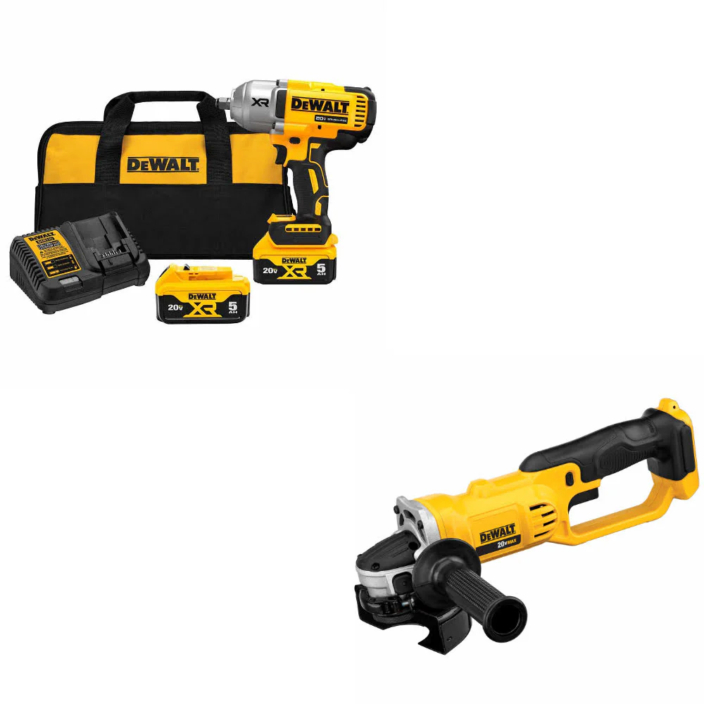 DeWalt DCF900P2 20V MAX Impact Wrench Kit W/ FREE DCG412B 20V MAX Cut-Off Tool - Moutools