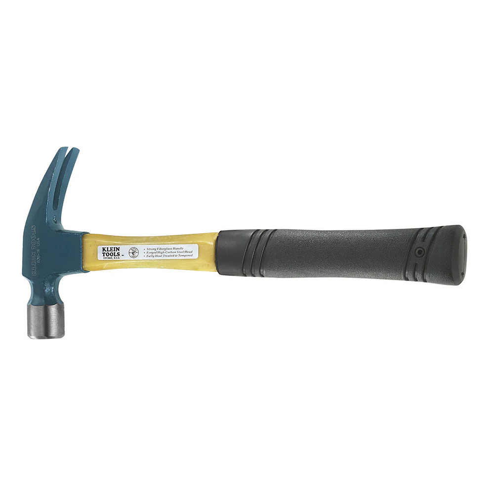 Klein 808-16 Straight-Claw Hammer, Heavy-Duty, 16-Ounce - Moutools