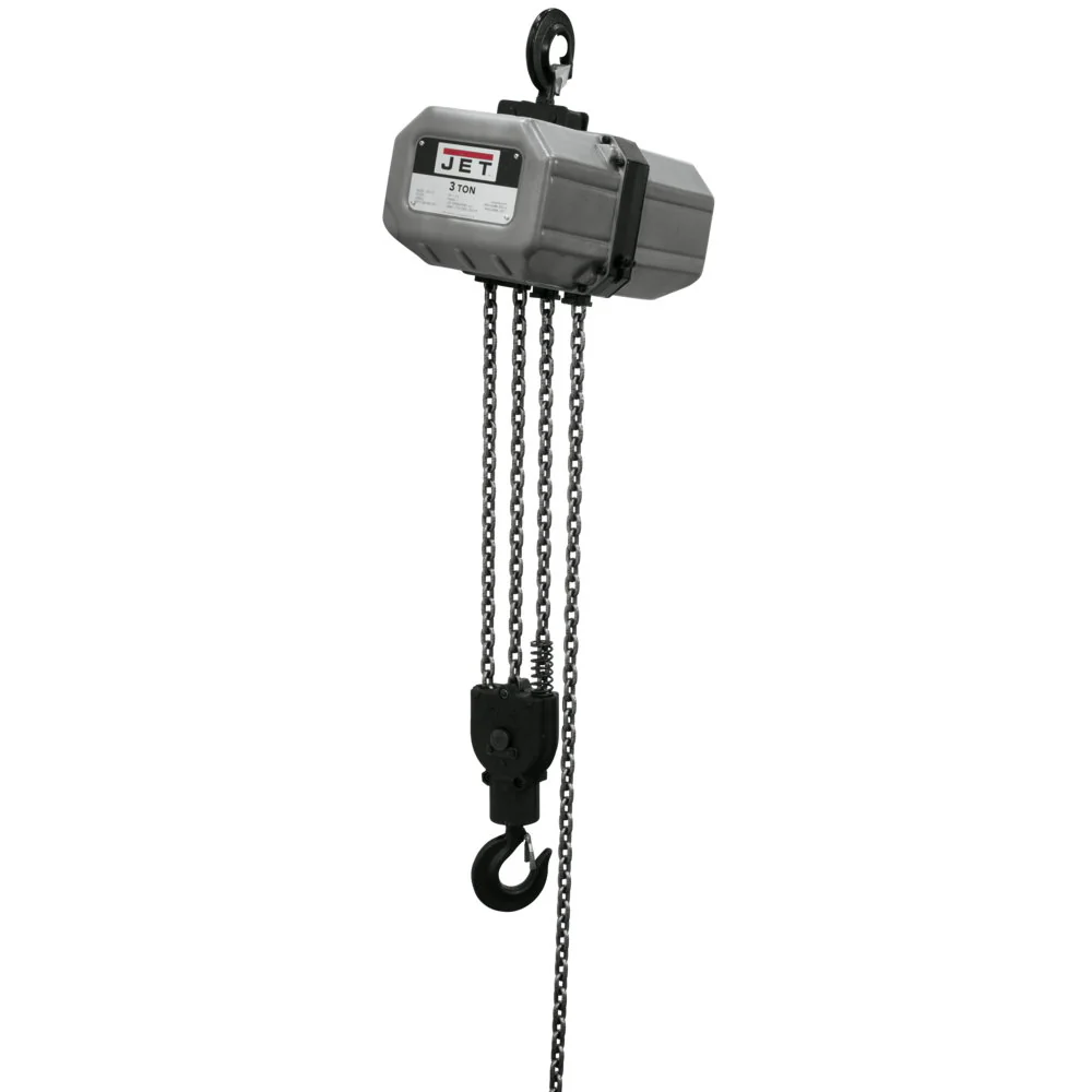 Jet JT9-331000 3SS-3C-10, 3-Ton Electric Chain Hoist 3-Phase 10' Lift - Moutools