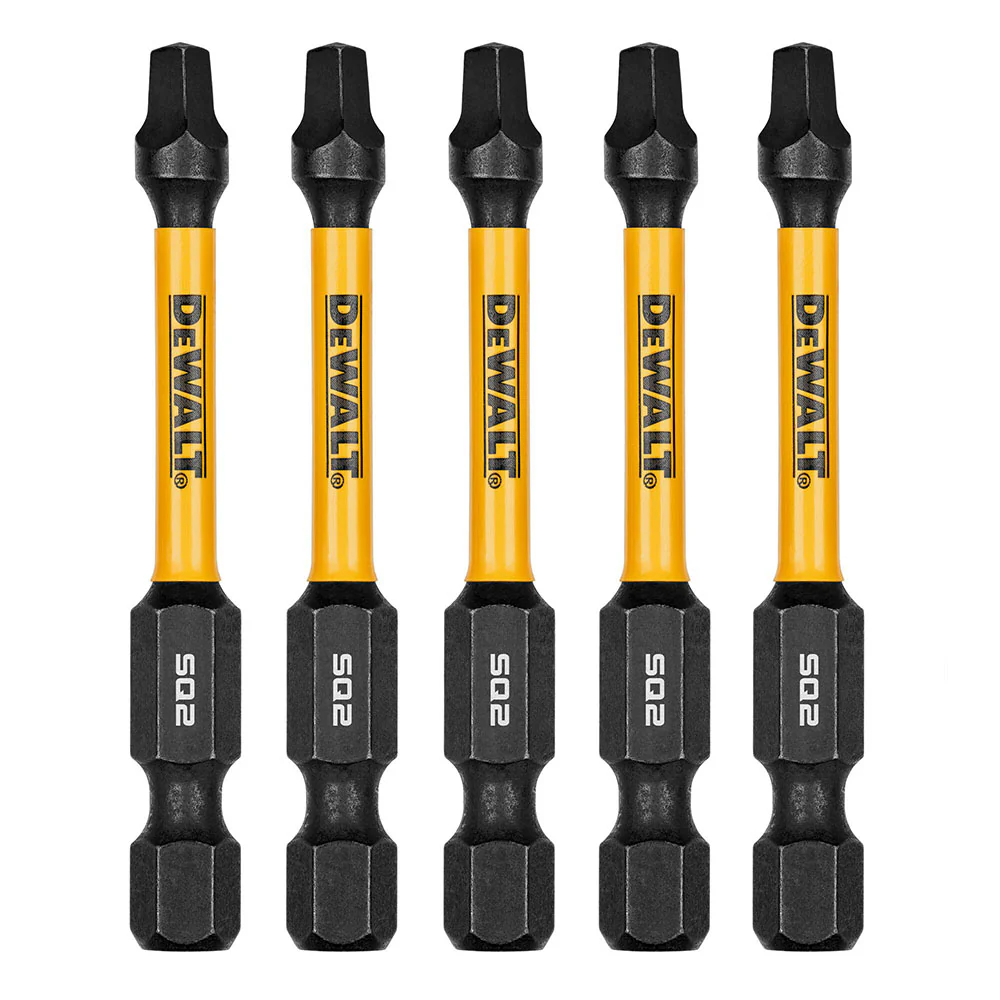 DeWalt DWAF2SQ2IR5 SQ2 FLEXTORQ 1/4 x 2-1/4in Impact Driver Bits, 5-Pack - Moutools