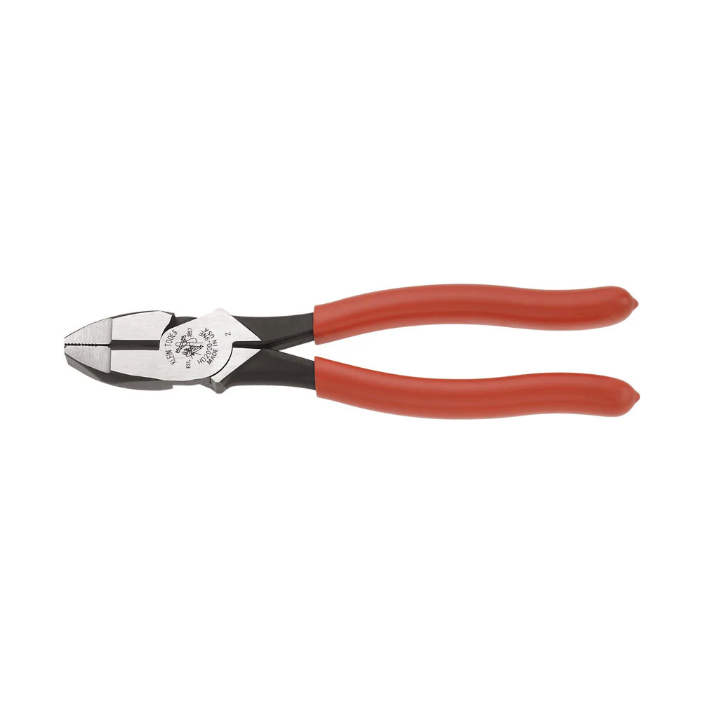 Klein Tools HD2000-9NE Heavy-Duty Lineman’s Pliers, Thicker-Dipped Handle - Moutools