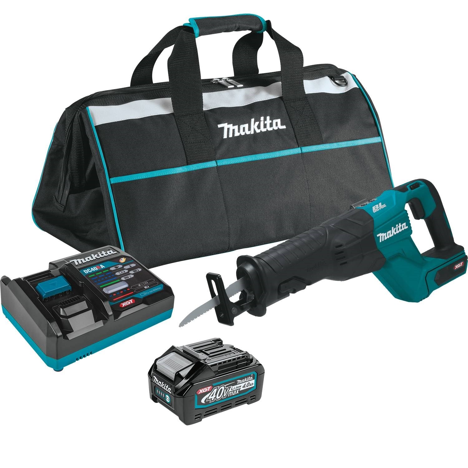Makita GRJ01M1 40V max XGT® Recipro Saw Kit, 4.0Ah - Moutools