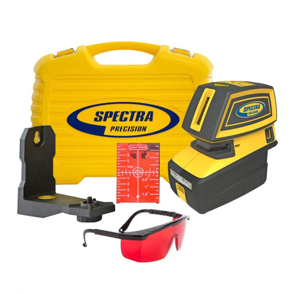 Spectra LT52R Point and Line Red Laser with Cross Line and 5 Alignment Points - Moutools