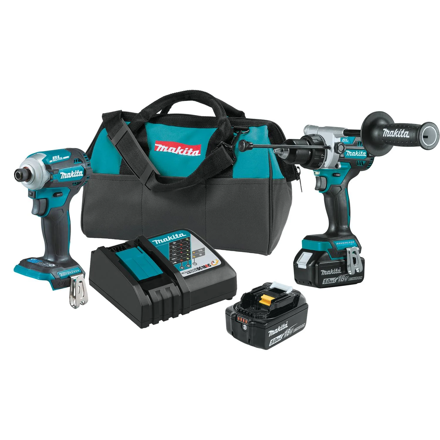 Makita XT288T 18V LXT® Lithium-Ion Brushless Cordless 2-Pc. Combo Kit - Moutools