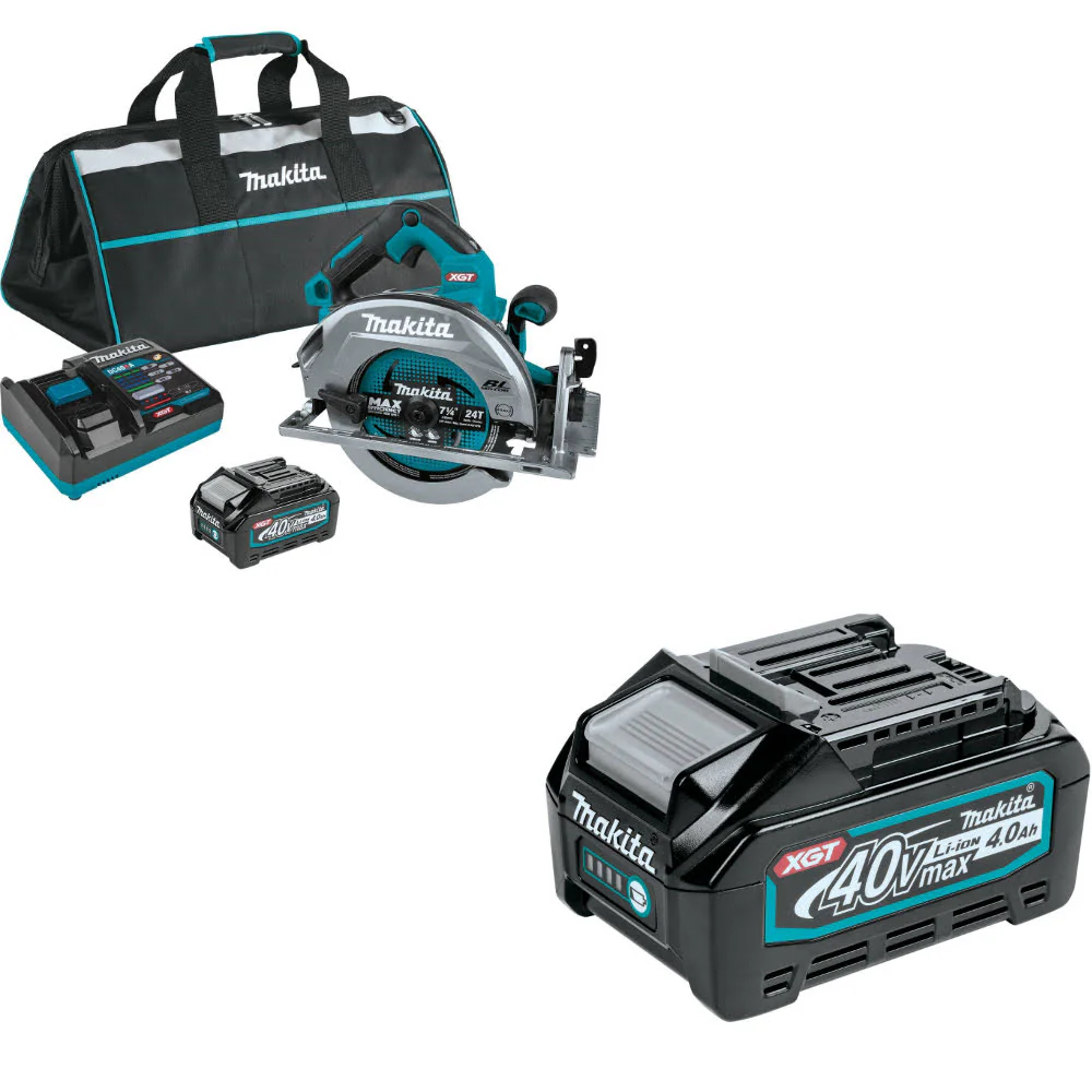 Makita GSH01M1 40V max XGT Circ Saw Kit W/ FREE BL4040 40V max XGT 4Ah Battery - Moutools