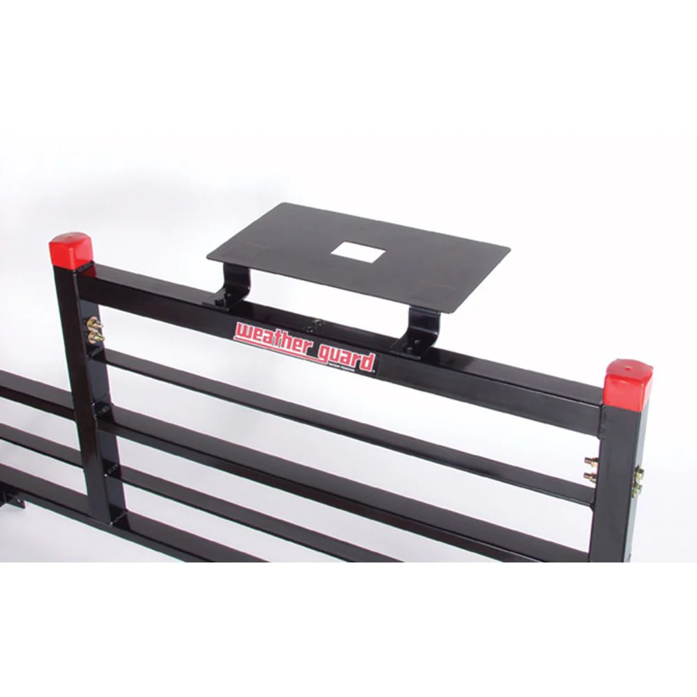 WeatherGuard 1920 Black Steel Cab Protector Ladder Mount, Rectangular Base - Moutools