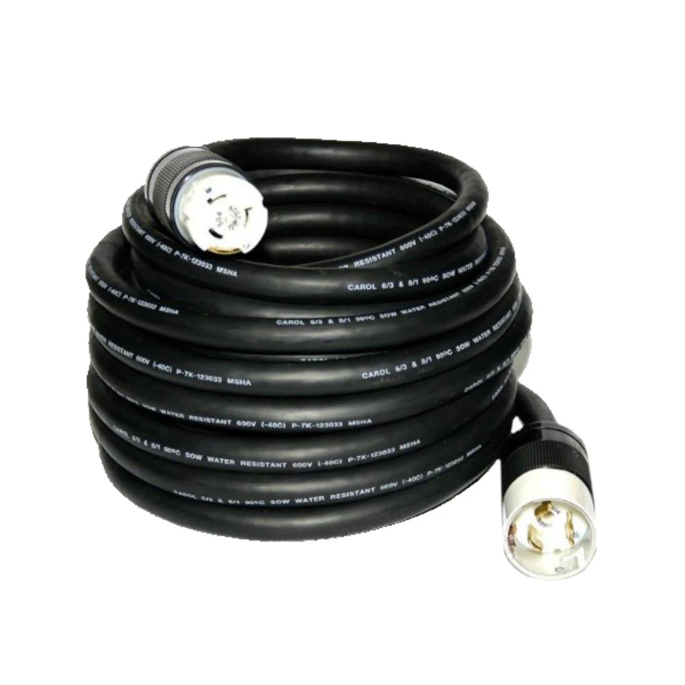 Southwire 8100 100' Temporary Power Cord, 6/3-8/1 SOOW Cord w/ 50A 3P4W - Moutools