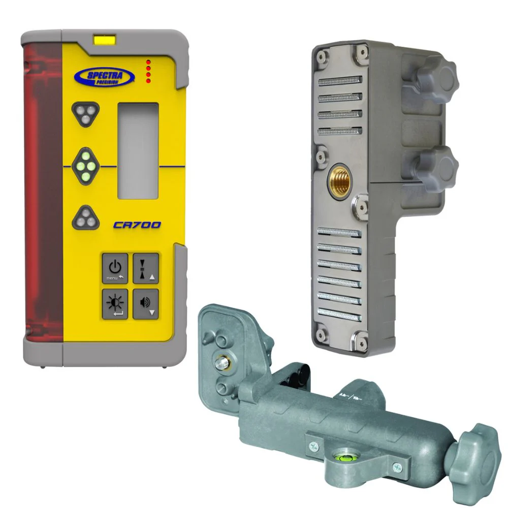 Spectra CR700 Combination Laser Level Receiver with Rod Clamp and Magnetic Mount - Moutools