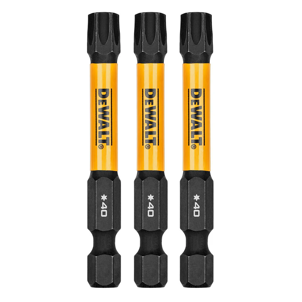 DeWalt DWAF2TX40IR3 T40 FLEXTORQ 1/4 x 2.25in Impact Driver Bits, 3-Pack - Moutools