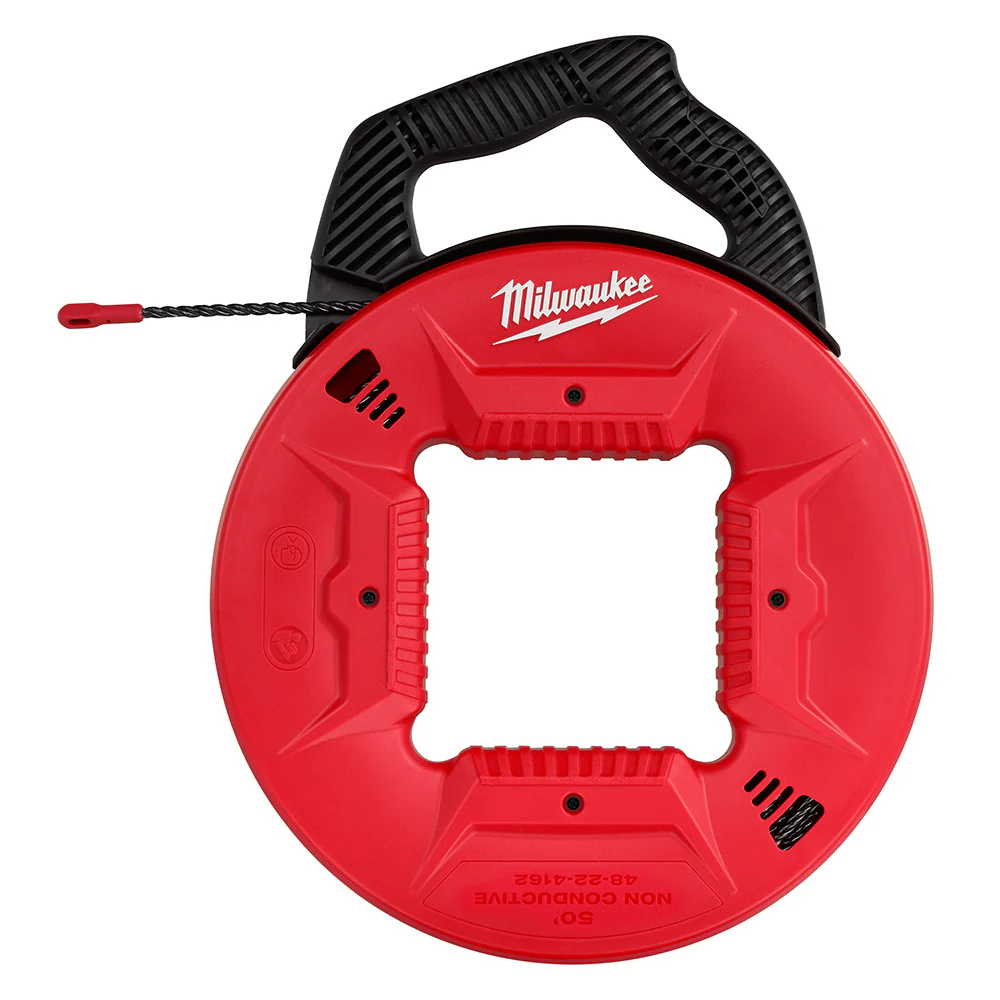 Milwaukee 48-22-4162 50' Polyester Fish Tape w/ Nonconductive Tip - Moutools