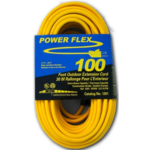 Southwire 93101 100' Power Flex Extension Cord – Twist Lock - Moutools