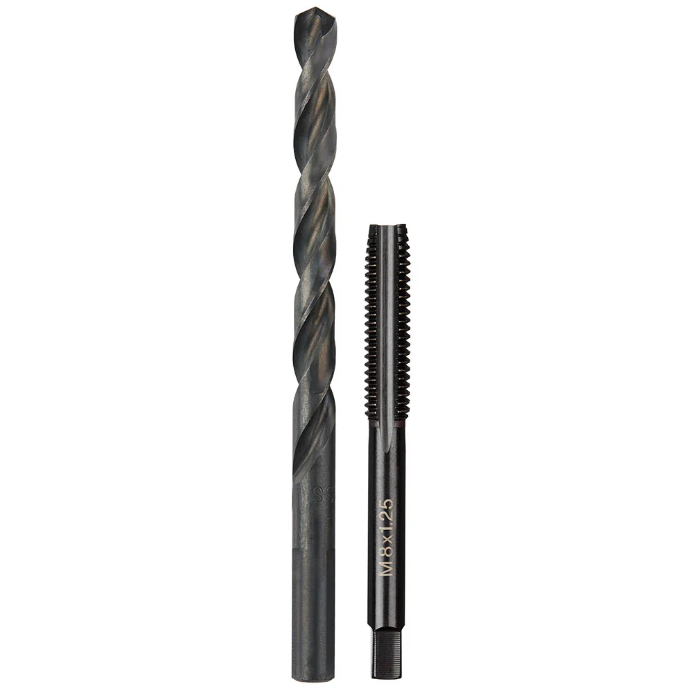 Milwaukee 49-57-5543 M8-1.25 mm Straight Flute Plug Tap & H Drill Bit - Moutools
