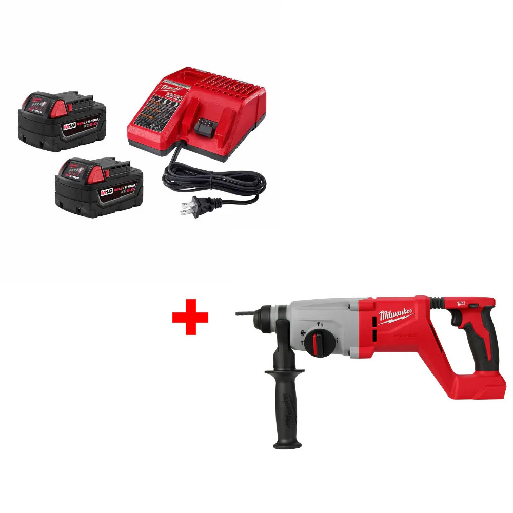 Milwaukee 48-59-1852B M18 18V Starter Kit W/ FREE 2613-20 M18 Rotary Hammer - Moutools