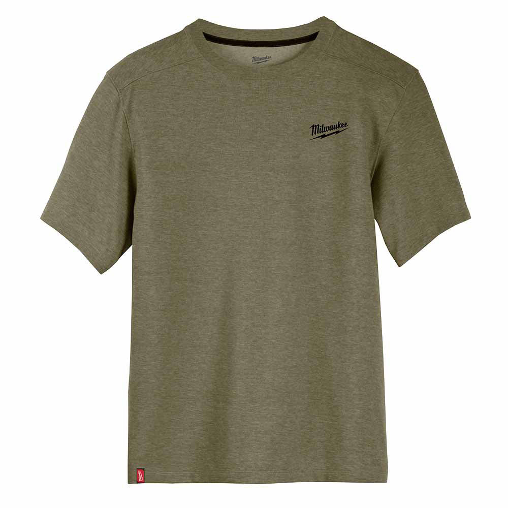 Milwaukee 603GN Hybrid Work Tee - Short Sleeve - Green - Moutools
