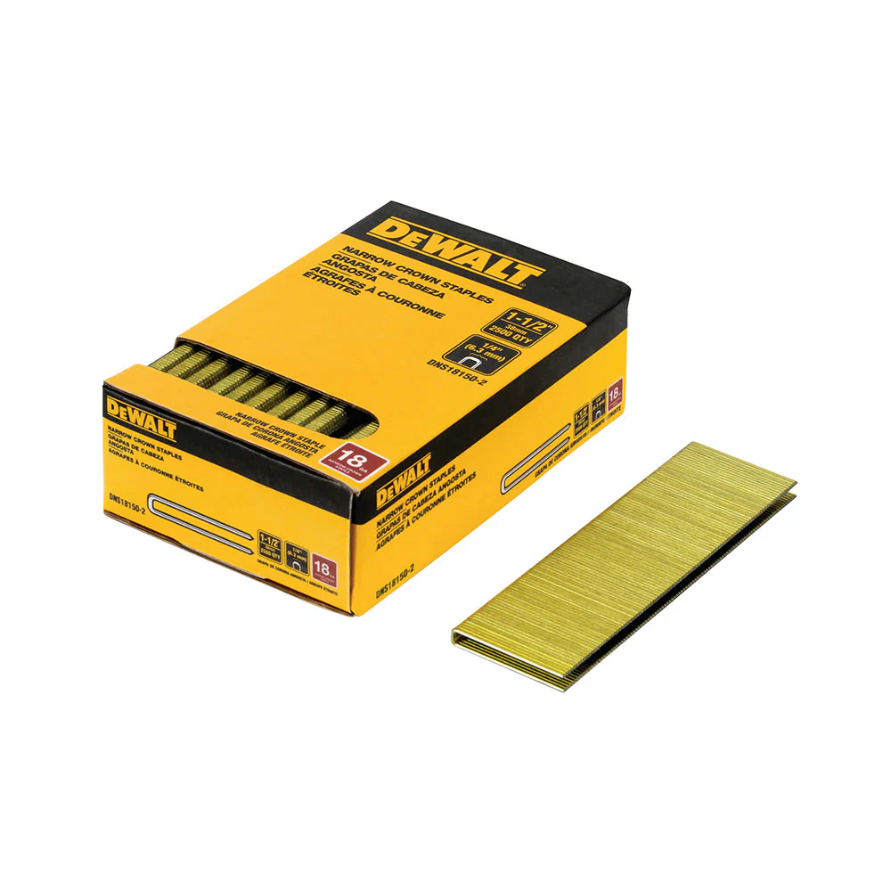 DeWalt DNS18063-2 18GA 1/4 IN CROWN, 5/8 IN Staples 2.5K - Moutools