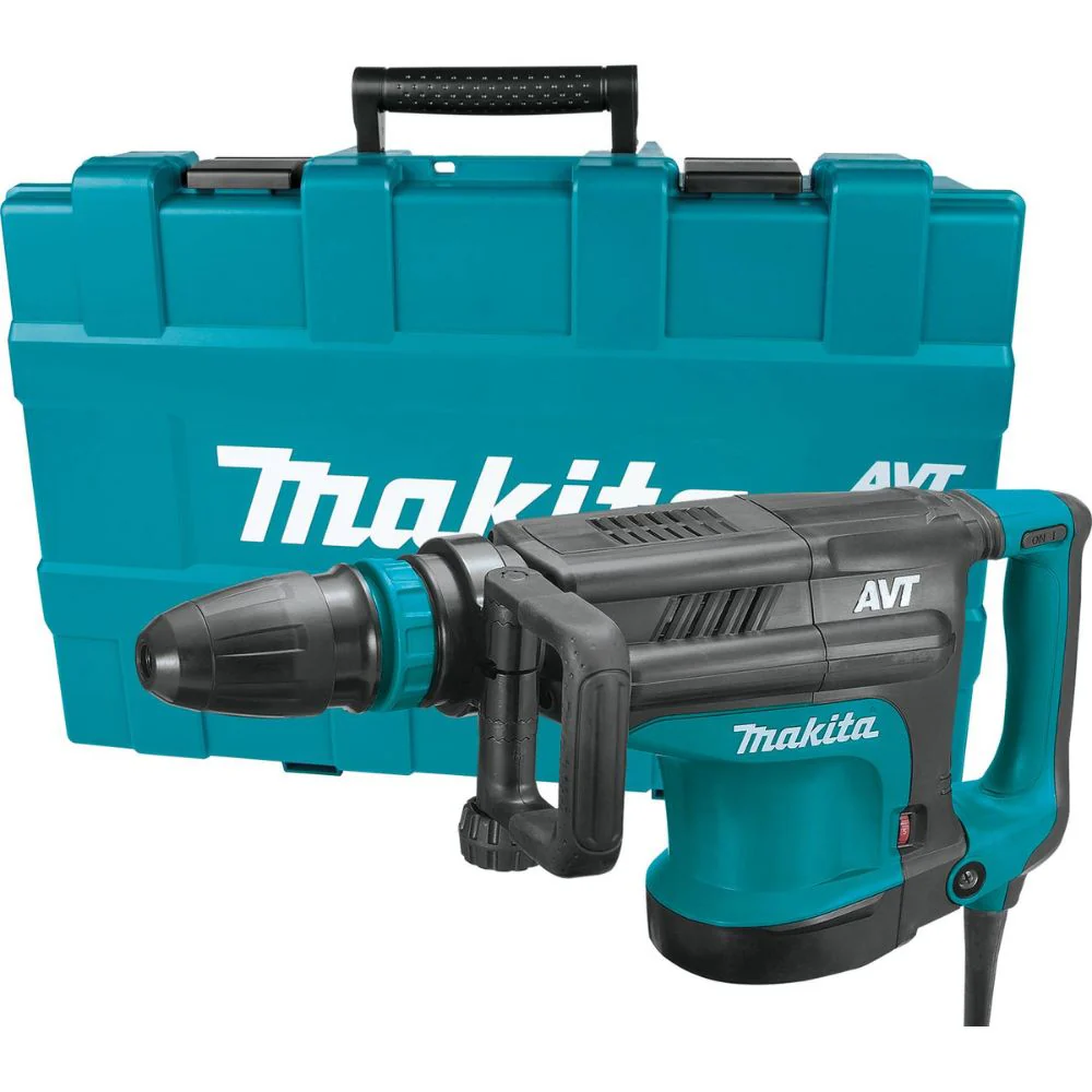 Makita HM1213C 23 lb. AVT Demolition Hammer, accepts SDS-MAX bits, var. spd., case - Moutools