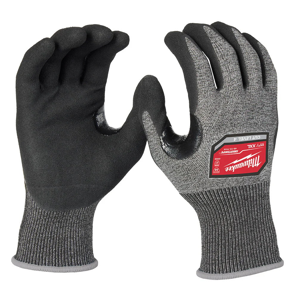 Milwaukee 48-73-7144E Cut Level 4 High-Dexterity Nitrile Dipped Gloves - XXL (Pack of 144) - Moutools