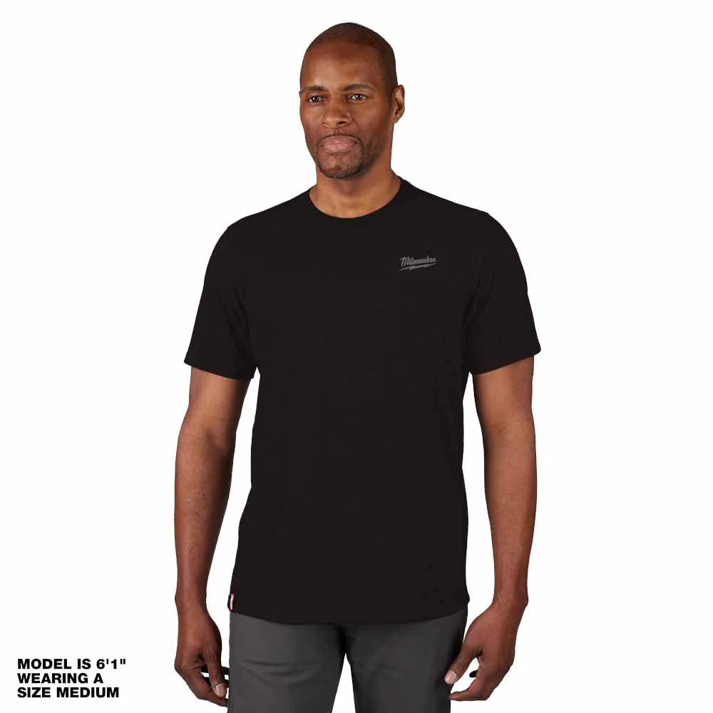 Milwaukee 603B Hybrid Work Tee - Short Sleeve - Black - Moutools