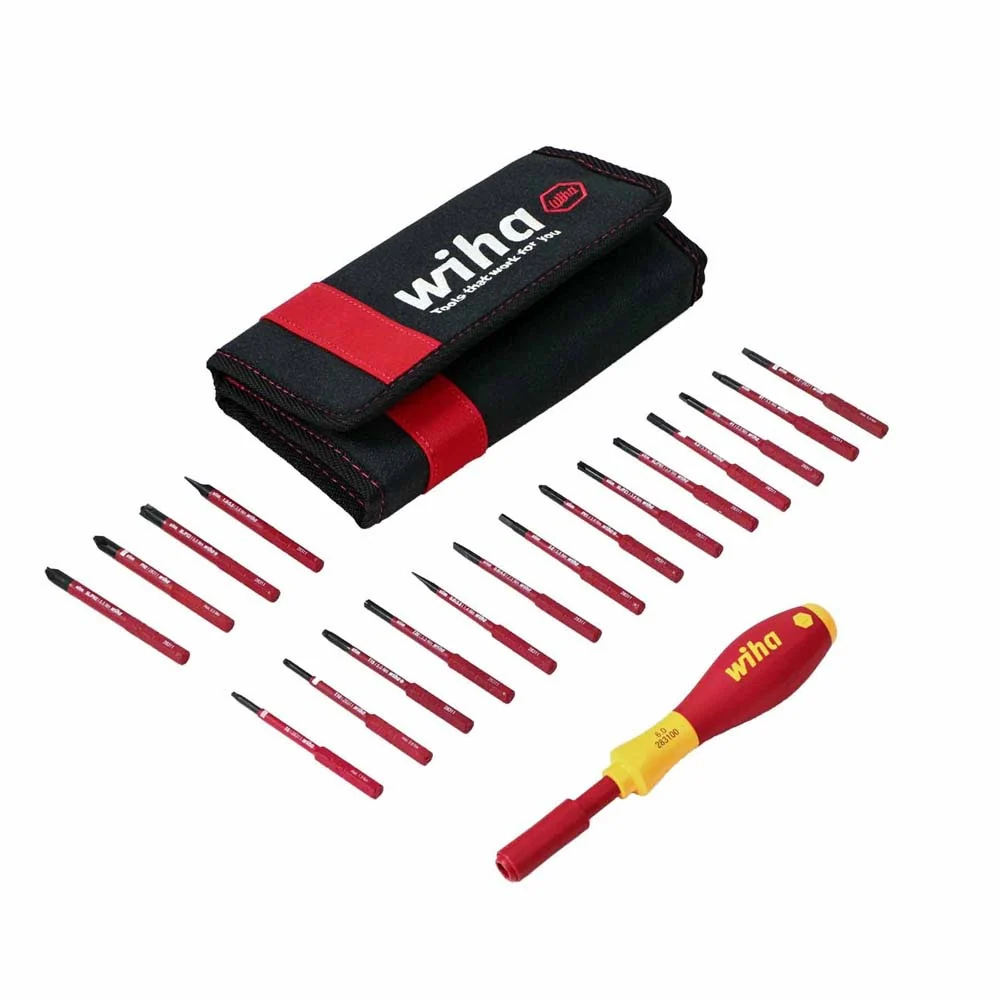 Wiha 28398 19 Piece Insulated SoftFinish SlimLine Blade Set - Moutools