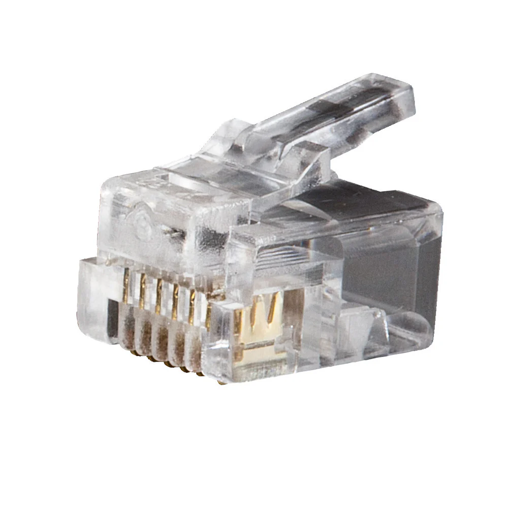 Klein VDV826-600 Modular Telephone Plugs RJ11 6P6C, 25-Pack - Moutools