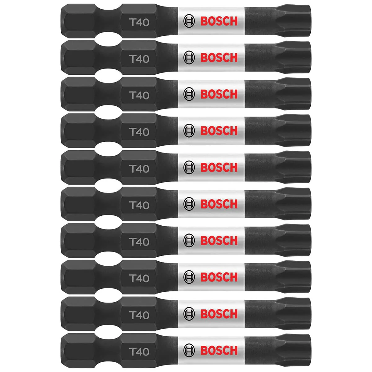 Bosch ITT402B 10 pc. Impact Tough 2 In. Torx #40 Power Bits (Bulk Pack) - Moutools