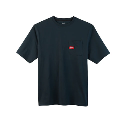 Milwaukee 601BL-L Heavy Duty Pocket T-Shirt (601), Short Sleeve, Blue, Large - Moutools