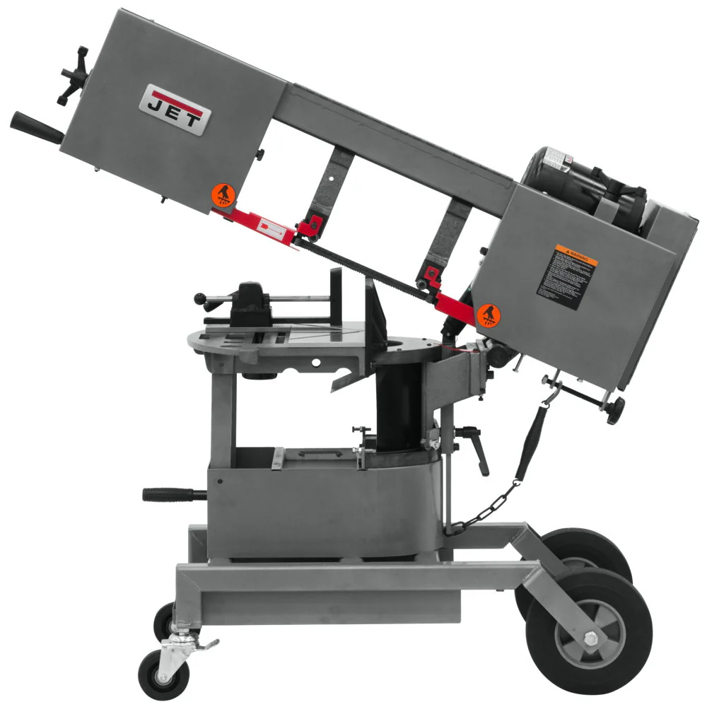 Jet JT9-424460 HVBS-8-DMW Dual Miter Portable Bandsaw, 3/4HP - Moutools