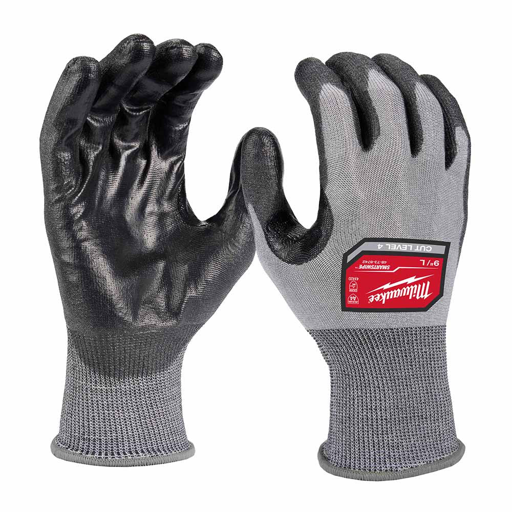 Milwaukee 48-73-8742 High Dexterity A4 Polyurethane Dipped Gloves - Large - Moutools