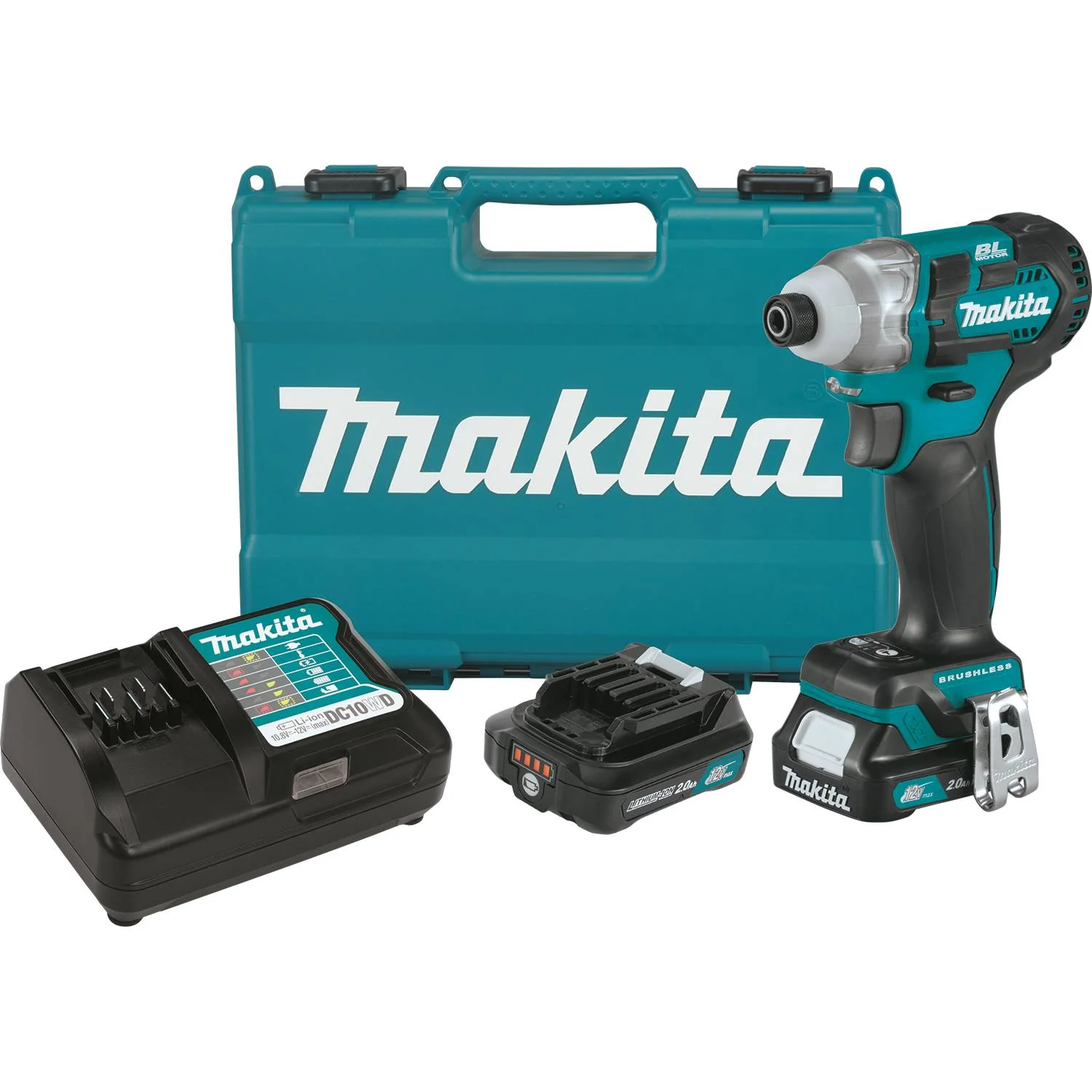 Makita DT04R1 12V max CXT Li-Ion Brushless Impact Driver Kit, 2.0Ah - Moutools