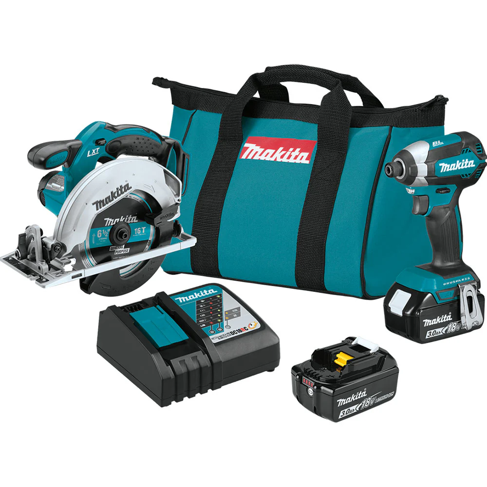 Makita XT283X1 18V LXT Lithium-Ion Cordless 2-Piece Combo Kit (3.0Ah) - Moutools