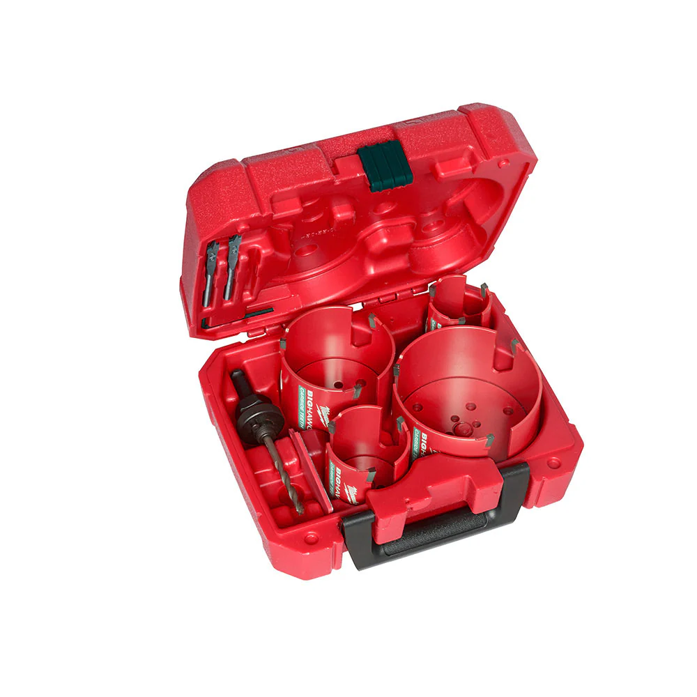 Milwaukee 49-56-9285 8 Piece Carbide BIG HAWG Hole Saw KIT - Moutools