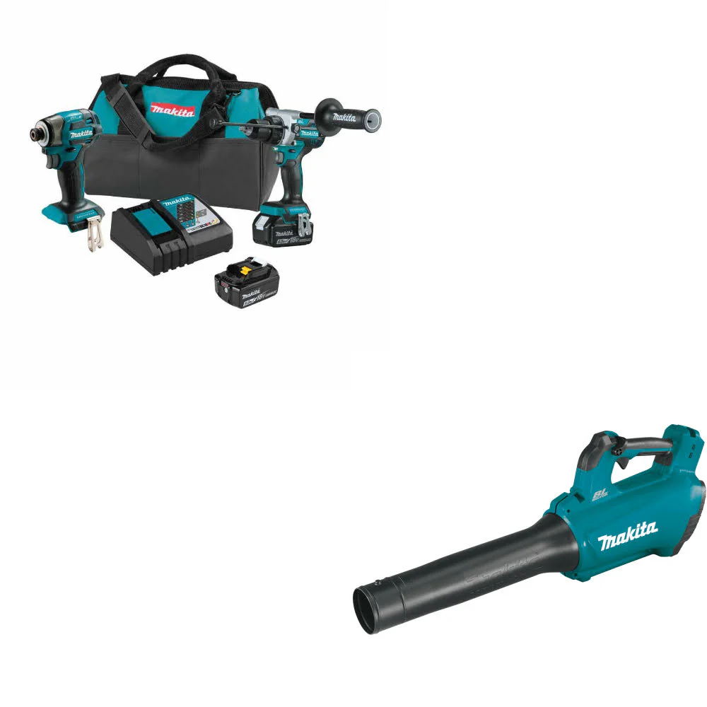 Makita XT297T 18V LXT Li-Ion 2 Pc. Combo Kit W/ FREE XBU03Z 18V LXT Blower, Bare - Moutools