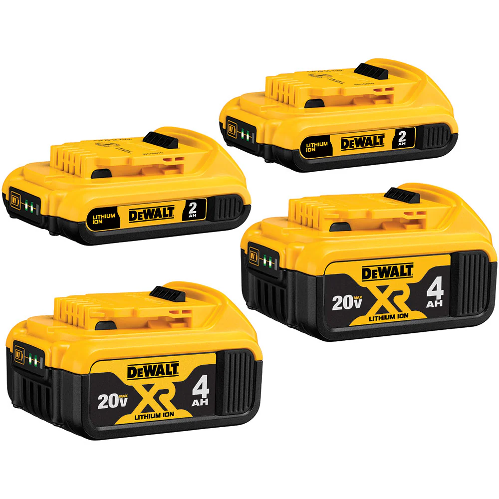 DeWalt DCB324-4 20V MAX Lithium-Ion Battery 4-Pack, (2) x 4.0 Ah + (2) 2.0 Ah - Moutools