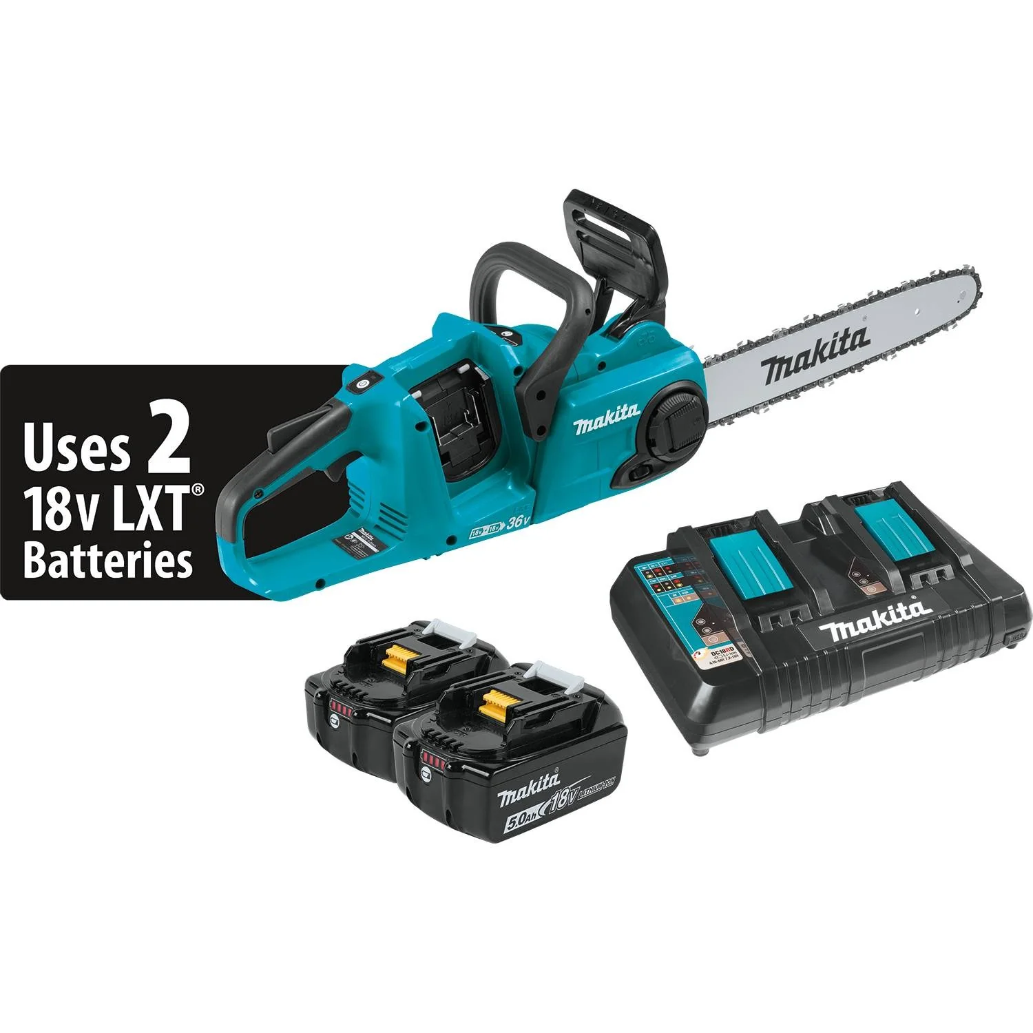 Makita XCU03PT 18V X2 LXT Li-Ion 36V Brushless Cordless Chain Saw Kit 5.0Ah - Moutools