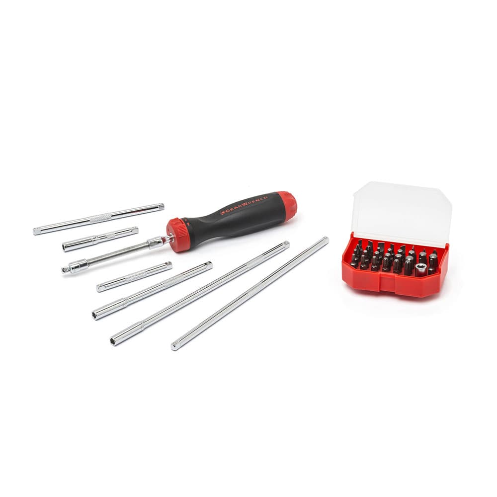 GearWrench 8939 39 Piece Slotted/Phillips/Hex/Torx Ratcheting Screwdriver Set - Moutools