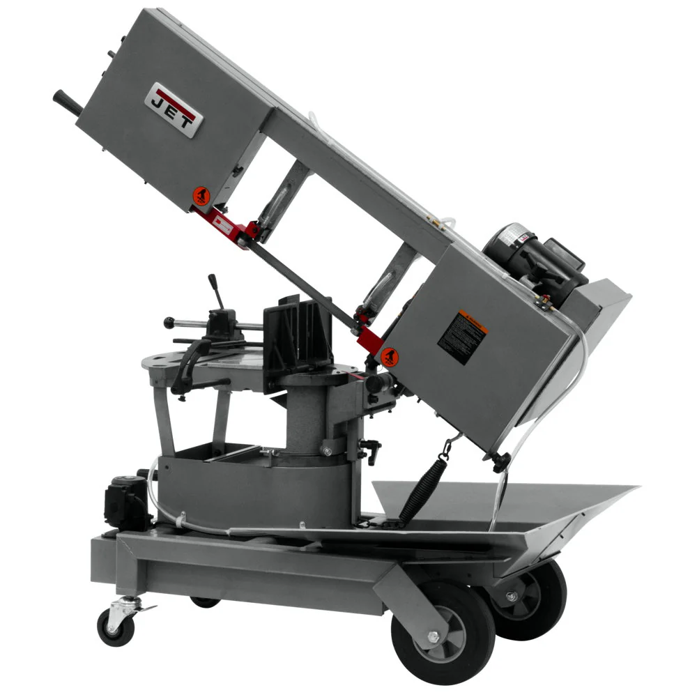 Jet JT9-424465 HVBS-10-DMWC Dual Miter Portable Bandsaw, 1HP 115V - Moutools