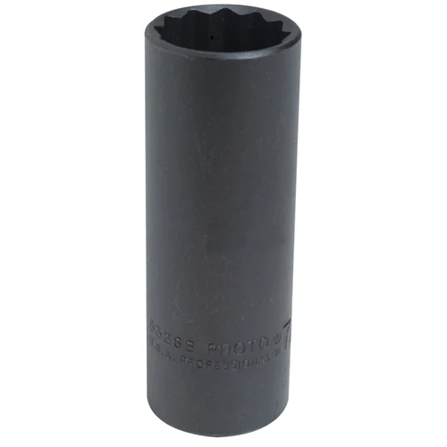 Proto J5334B 1/2 Drive 1-1/16 ProtoBlack™ 12-Point Deep Length Hand Socket - Moutools