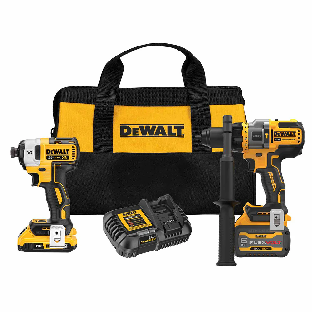 DeWalt DCK2100D1T1 Flexvolt Advantage 20V Max Cordless Combo Kit Hammer Drill/Impact - Moutools