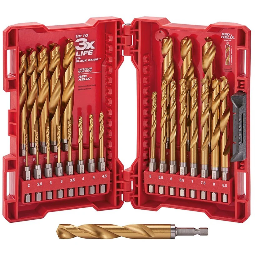 Milwaukee 48-89-4861 2mm - 8.5mm Metric 25 Piece Drill Bit Kit - Moutools